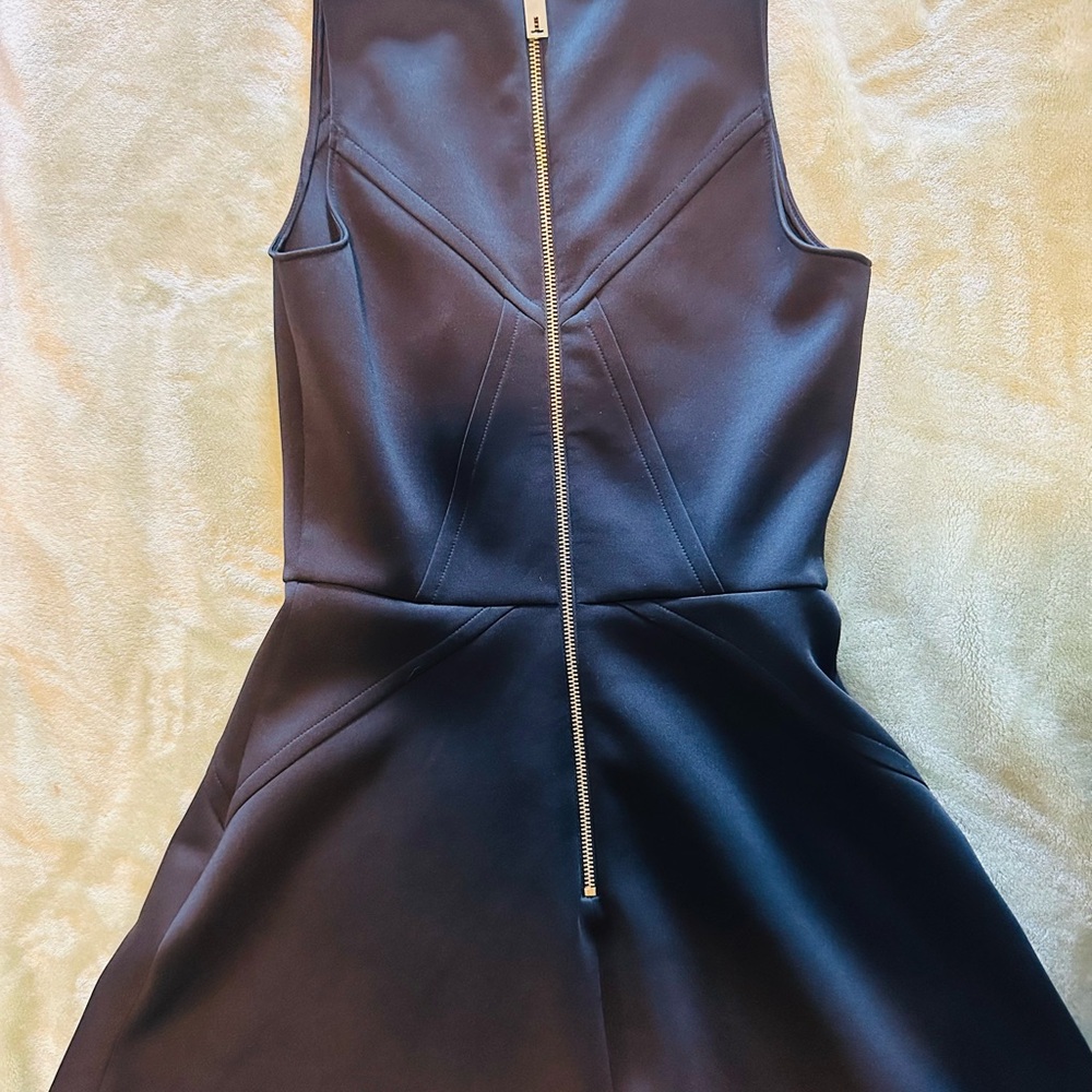 Ted Baker skater flare Dress SIZE 1 Black Fit Flare Midi Sleeveless Stretch NWOT - Picture 4 of 9